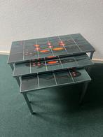 Belarti vintage 70’ Tegel tafeltjes, Ophalen, Rechthoekig, 50 tot 100 cm, Minder dan 50 cm