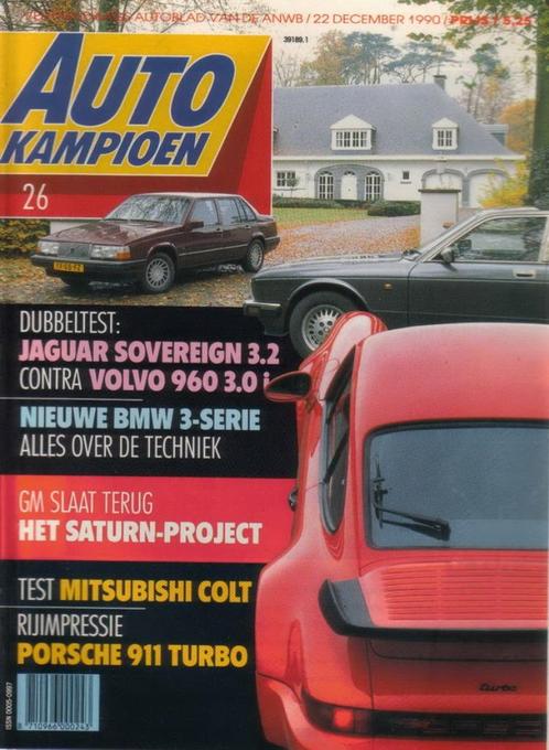 Autokampioen 26 1990 : Porsche 911 Turbo - Jaguar Sovereign, Boeken, Auto's | Folders en Tijdschriften, Gelezen, Algemeen, Ophalen of Verzenden