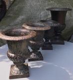 Vintage gietijzer franse tuinvaas, Tuin en Terras, Tuinvazen, Ophalen of Verzenden, Gebruikt
