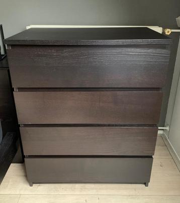 Ikea Malm ladekast met 4 lade  80x100 cm