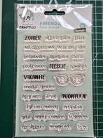 clearstamp zomer craftlab friendz, Ophalen of Verzenden, Nieuw, Clearstamp