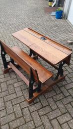 Mooi ouderwets 2 persoons schoolbankje, Ophalen