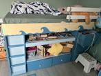 Uniek houten kinderbed met bureau en lades, Ophalen, 85 tot 100 cm, Gebruikt, Hoogslaper of Stapelbed