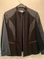 Zwart jasje met lederlook afgezet van Gerry Weber, Ophalen, Zwart, Maat 42/44 (L), Zo goed als nieuw