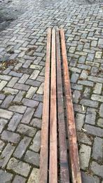Partijtje van 25 Azobe Hardhouten Palen, Doe-het-zelf en Verbouw, Hout en Planken, Gebruikt, 50 mm of meer, Balk, Ophalen