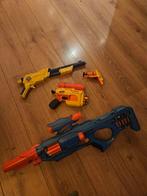 3x nerf guns 1x shot gun met kogels, Ophalen of Verzenden, Gebruikt