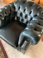 Echte Engelse chesterfield., Ophalen, Chesterfield, Zo goed als nieuw, Leer