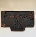 Gietijzeren Nummerplaat Spoorwegwagon NMBS 1946, Ophalen of Verzenden, Gebruikt, Trein, Overige typen