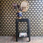 Leuk vintage zwart hal/side table, Ophalen, Zo goed als nieuw, 25 tot 50 cm, Rechthoekig