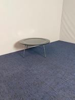 2 x Salontafel Vitra Eames CTM, zwart blad, chroom frame, Ophalen, Gebruikt, 50 tot 100 cm, Rond