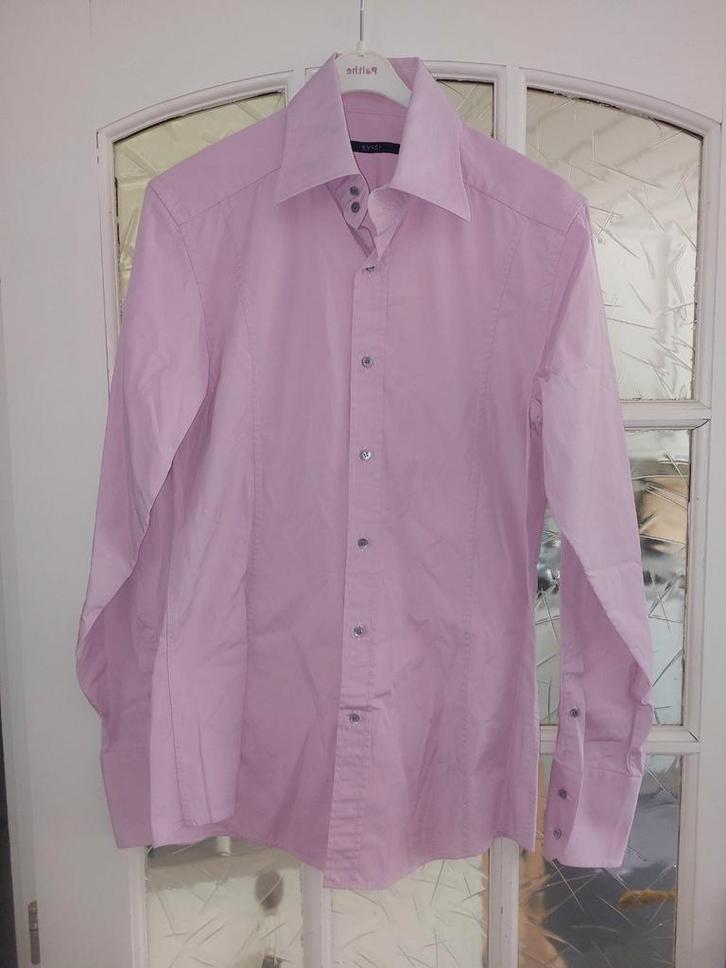 Origineel vintage Gucci overhemd maat 40, Kleding | Heren, Overhemden, Zo goed als nieuw, Halswijdte 39/40 (M), Roze, Ophalen of Verzenden