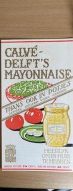 Folder Calvé-Delft's Mayonnaise, Folder, Ophalen of Verzenden, Zo goed als nieuw