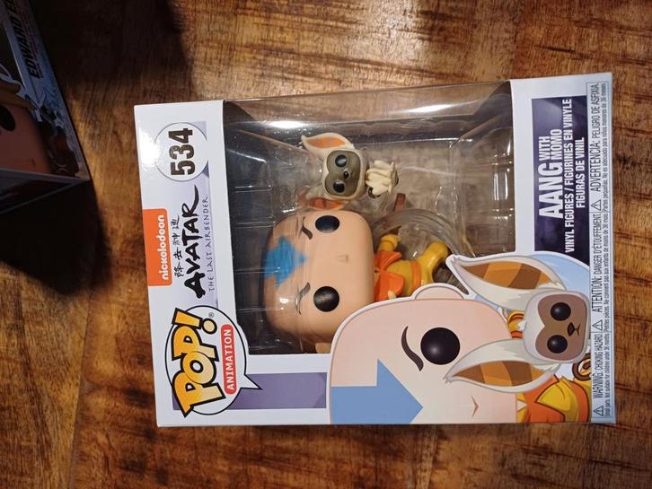 Funko Pop! The Last Airbender: Aang With Momo #534, Verzamelen, Poppetjes en Figuurtjes, Nieuw, Ophalen of Verzenden
