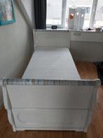 Leuk tienerbed met lades, Ophalen, 90 cm, Eenpersoons, Wit