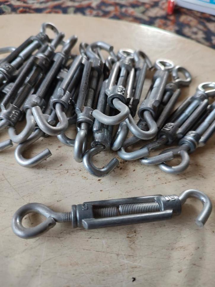 Draadspanners verzinkt 5 x 50 mm, Doe-het-zelf en Verbouw, IJzerwaren en Bevestigingsmiddelen, Gebruikt, Overige typen, 50 tot 100 mm