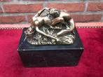 erotisch beeldje, damesliefde, brons en marmer, Antiek en Kunst, Ophalen of Verzenden