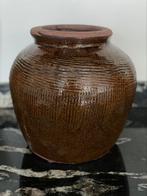 Bruine kruik pot kruikpot vaas kruikvaas lamp kruiklamp, Ophalen of Verzenden