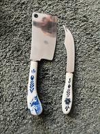 Delfts Blauw Kaasmessen Set, Ophalen of Verzenden, Zo goed als nieuw, Rvs of Chroom, Los bestek