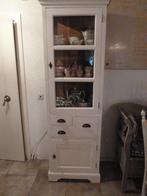hoge smalle witte vitrine kast, Ophalen, Gebruikt