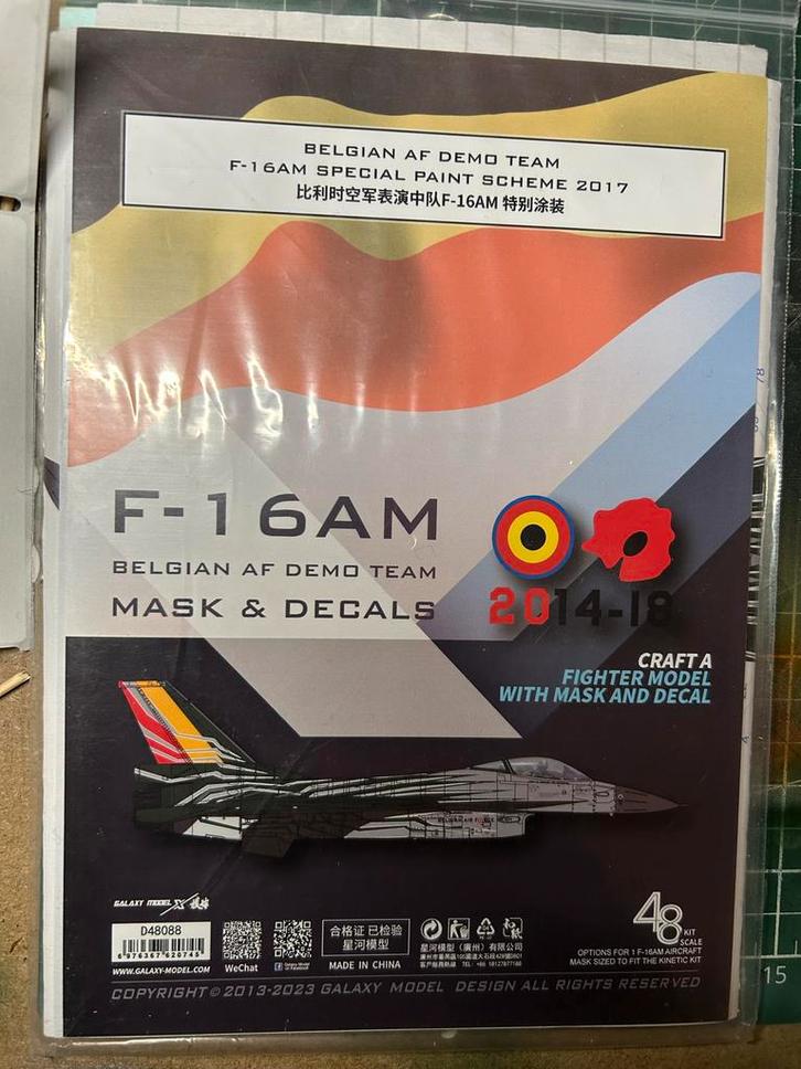 Blizzard BAF F-16 Demo 1:48 Masker & Decals, Hobby en Vrije tijd, Modelbouw | Vliegtuigen en Helikopters, Nieuw, Overige merken