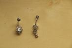 2 NIEUWE navelpiercings samen of per stuk, Verzenden, Nieuw, Staal, Navelpiercing
