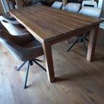 Robuuste eettafel eiken, Huis en Inrichting, Tafels | Eettafels, Ophalen, Rechthoekig, 200 cm of meer, 100 tot 150 cm