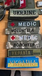 Militaire patches – Oekraïne, medic, volunteer, tactische, 2215SK, Ophalen of Verzenden, Info, Embleem of Badge