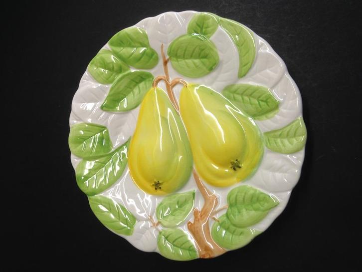 Wandbord gele peren, Antiek en Kunst, Antiek | Wandborden en Tegels, Ophalen of Verzenden