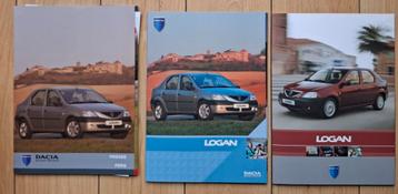 Dacia Logan, 3 persmappen + een paar folders. € 10,-- beschikbaar voor biedingen
