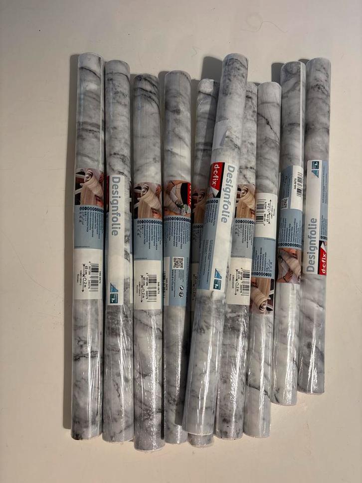 Designfolie Marmer - d-c-fix, Huis en Inrichting, Stoffering | Behang, Wit, Grijs, minder dan 10 m², Ophalen of Verzenden