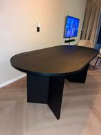 Zwarte ovale eettafel. 200x90 cm., Huis en Inrichting, Ophalen, Gebruikt, 200 cm of meer, 50 tot 100 cm