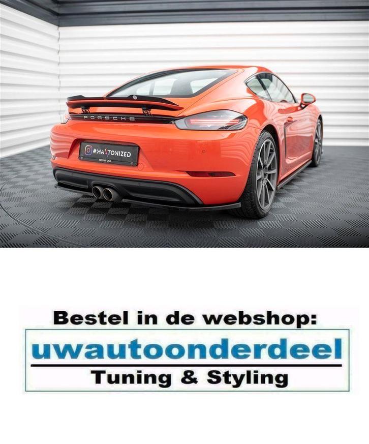 Maxton Design Spoiler Splitter Lip Voor Porsche Cayman 718, Auto diversen, Tuning en Styling, Ophalen of Verzenden