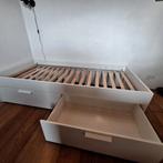 IKEA BRIMNES 1-persoonsbed met opberglades – wit, Huis en Inrichting, Slaapkamer | Bedden, Ophalen, 90 cm, Eenpersoons, Wit