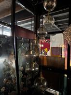 Vintage design lampen, glashutte Limburg messing jaren 70, Ophalen of Verzenden, Gebruikt