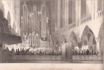 Haarlem Het Orchest in de Groote Kerk Tetar v. Elven Litho beschikbaar voor biedingen