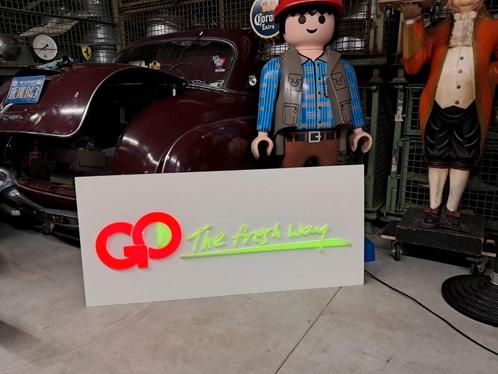 Texaco Go The Fresh Way Reclame lichtbak 130cm werkend., Verzamelen, Merken en Reclamevoorwerpen, Gebruikt, Lichtbak of (neon) lamp