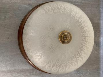 plafondlamp rond houtkleur beschikbaar voor biedingen