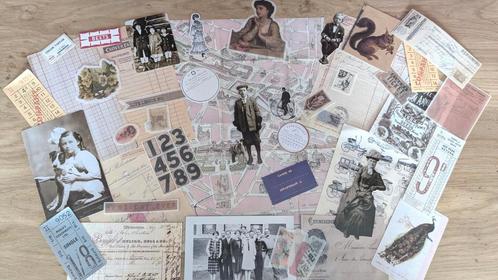 Ephemera set papieren stickers oa Tim Holtz 3, Hobby en Vrije tijd, Scrapbooking, Nieuw, Versiering of Embellishment, Ophalen of Verzenden