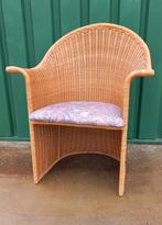 Rotan fauteuil Luit van der Helm, Nederlands topdesign, Ophalen, Minder dan 75 cm, Luit van der Helm, Zo goed als nieuw