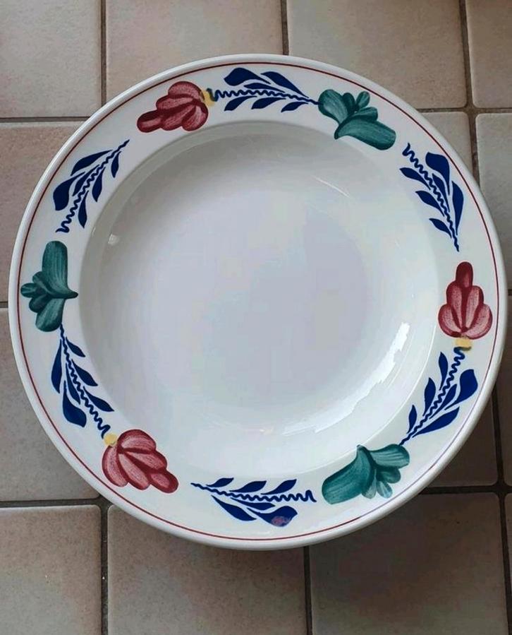 Brabantia Soepborden - 6 stuks - Doorsnee 22 cm, Huis en Inrichting, Keuken | Servies, Gebruikt, Bord(en), Boerenbont, Aardewerk