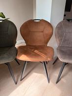 Eetkamerstoel Pronto (Loana) microvezel (6 stuks), Ophalen, Zo goed als nieuw, Bruin, Vijf, Zes of meer stoelen