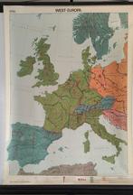 Schoolkaart West-Europa, Antiek en Kunst, Ophalen, Aardrijkskunde