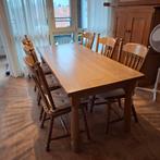 Eikenhouten eethoek t.e.a.b., Huis en Inrichting, Complete eetkamers, Ophalen of Verzenden, Zo goed als nieuw, 4 tot 6 stoelen