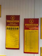 2 hele mooie Vredestein emaille borden, Verzamelen, Merken en Reclamevoorwerpen, Ophalen, Zo goed als nieuw, Reclamebord