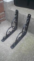2 plankdragers zwart metaal dragers v. boekenplank wandplank, Ophalen of Verzenden, Nieuw