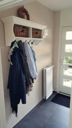Landelijke kapstok met rieten manden, Huis en Inrichting, Zo goed als nieuw, Minder dan 100 cm, Hout, Ophalen