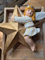 Heel mooie grote ster met engel karton papier maché, Diversen, Kerst, Ophalen of Verzenden