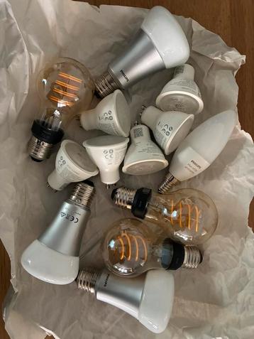 Set Philips Hue lampen – 13 stuks (E27, GU10, E14) beschikbaar voor biedingen