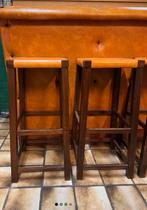 11 Barkrukken met leren zitting - Weinig gebruikt, Huis en Inrichting, Barkrukken, Ophalen, 5 krukken of meer, 60 tot 90 cm, Leer