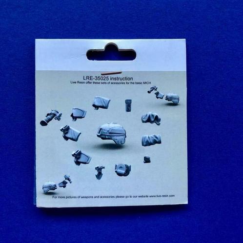 LiveResin LRE35025 US Army ACH/MICH helmet acc SET 1/35, Hobby en Vrije tijd, Modelbouw | Figuren en Diorama's, 1:35 tot 1:50